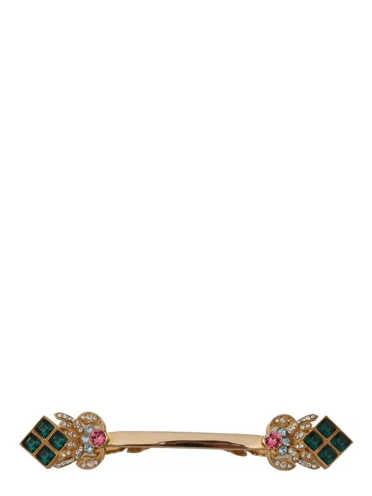 Gold Plated 925 Sterling Silver Crystal Collar Stop Brooch