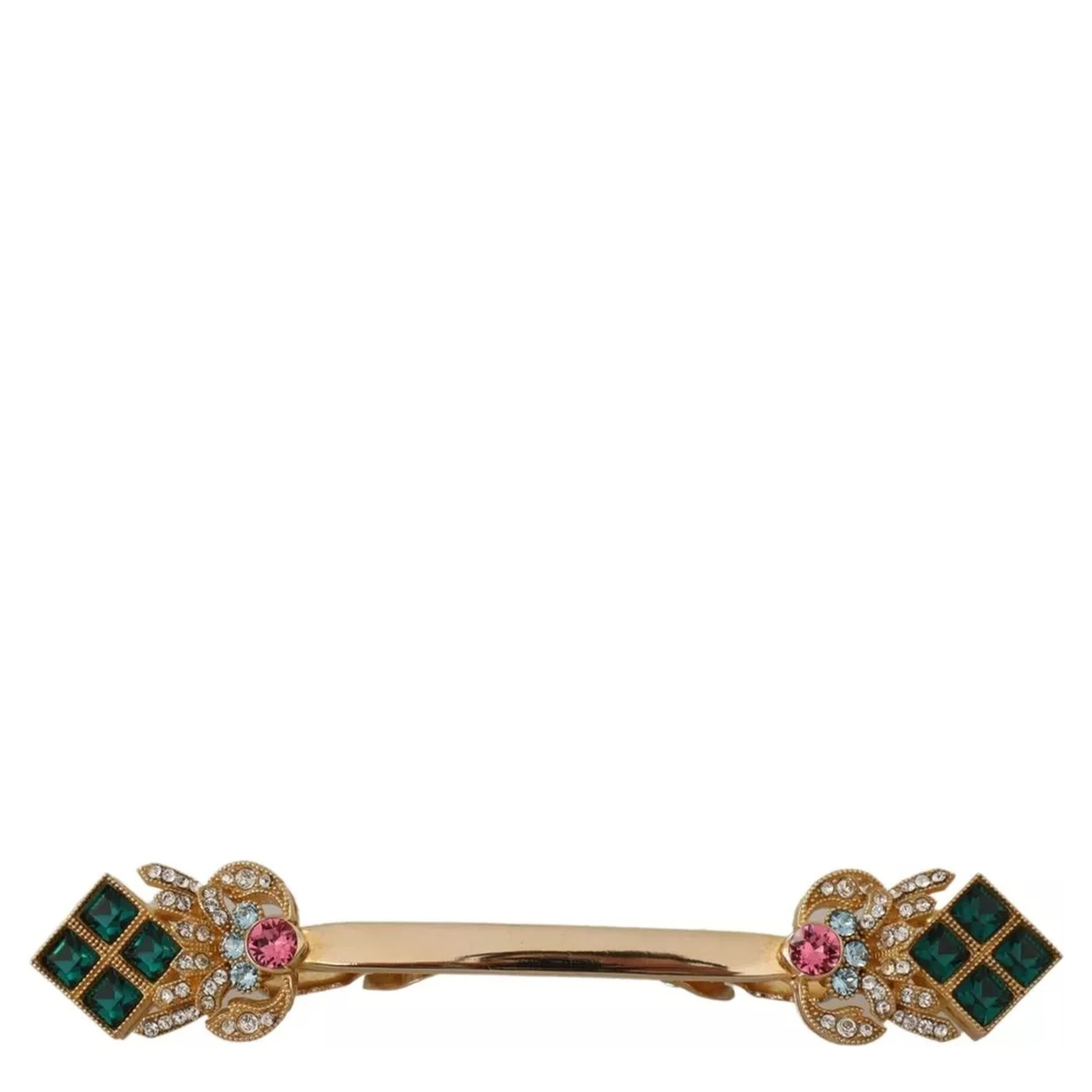 Gold Plated 925 Sterling Silver Crystal Collar Stop Brooch