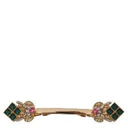 Gold Plated 925 Sterling Silver Crystal Collar Stop Brooch