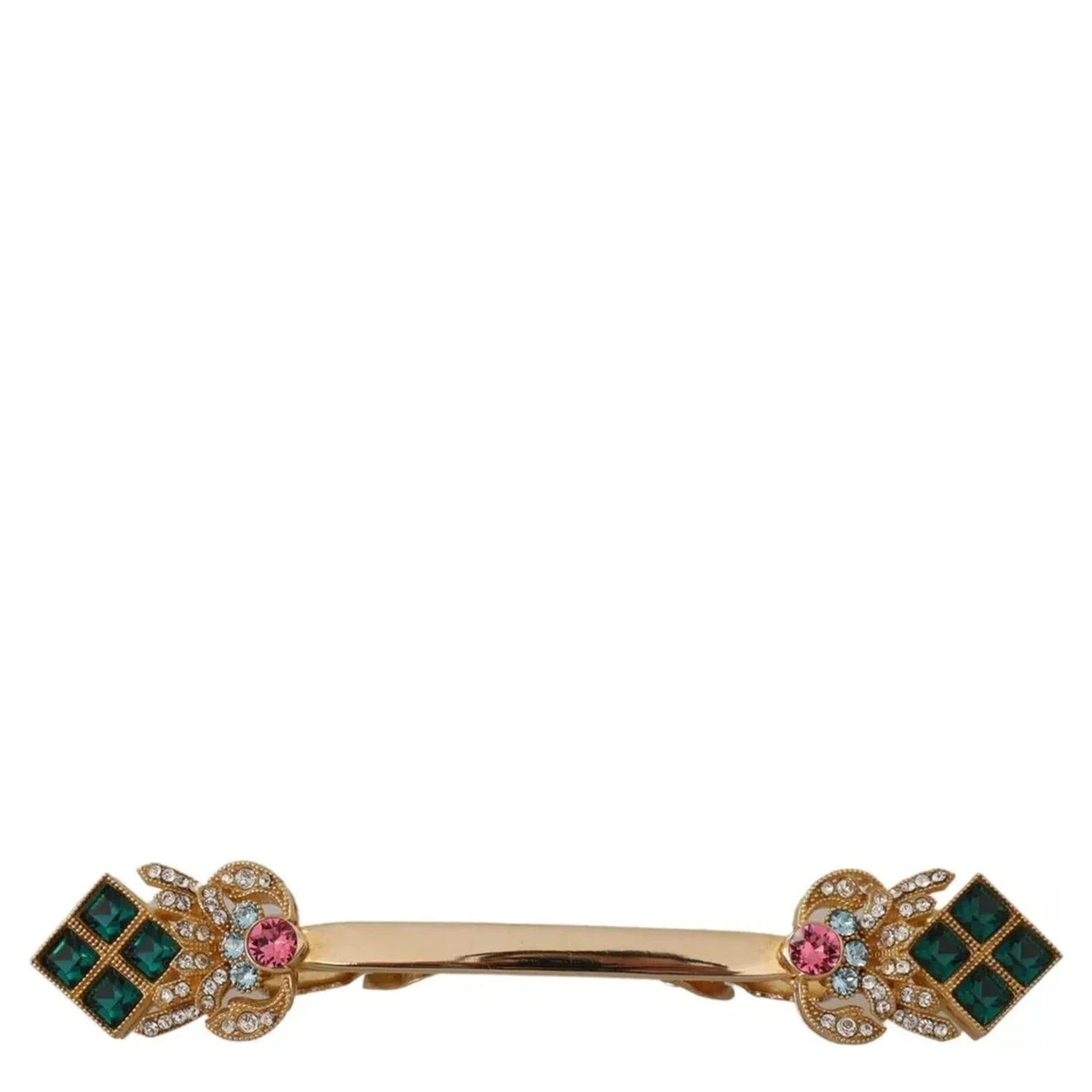 Gold Plated 925 Sterling Silver Crystal Collar Stop Brooch