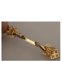 Gold Plated 925 Sterling Silver Crystal Collar Stop Brooch