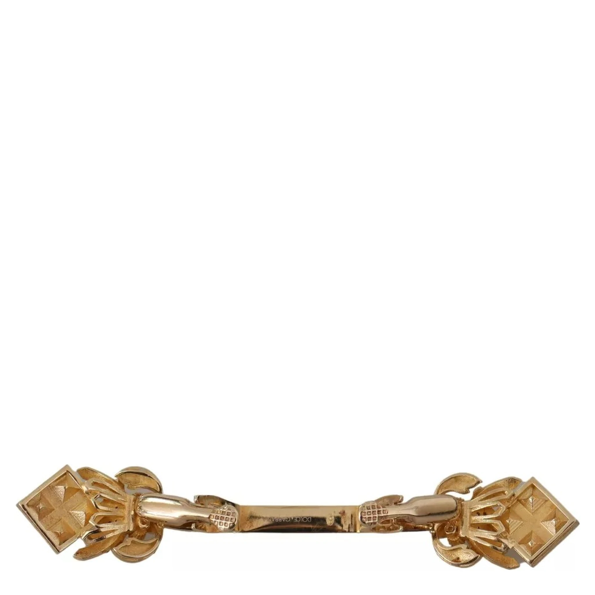 Gold Plated 925 Sterling Silver Crystal Collar Stop Brooch