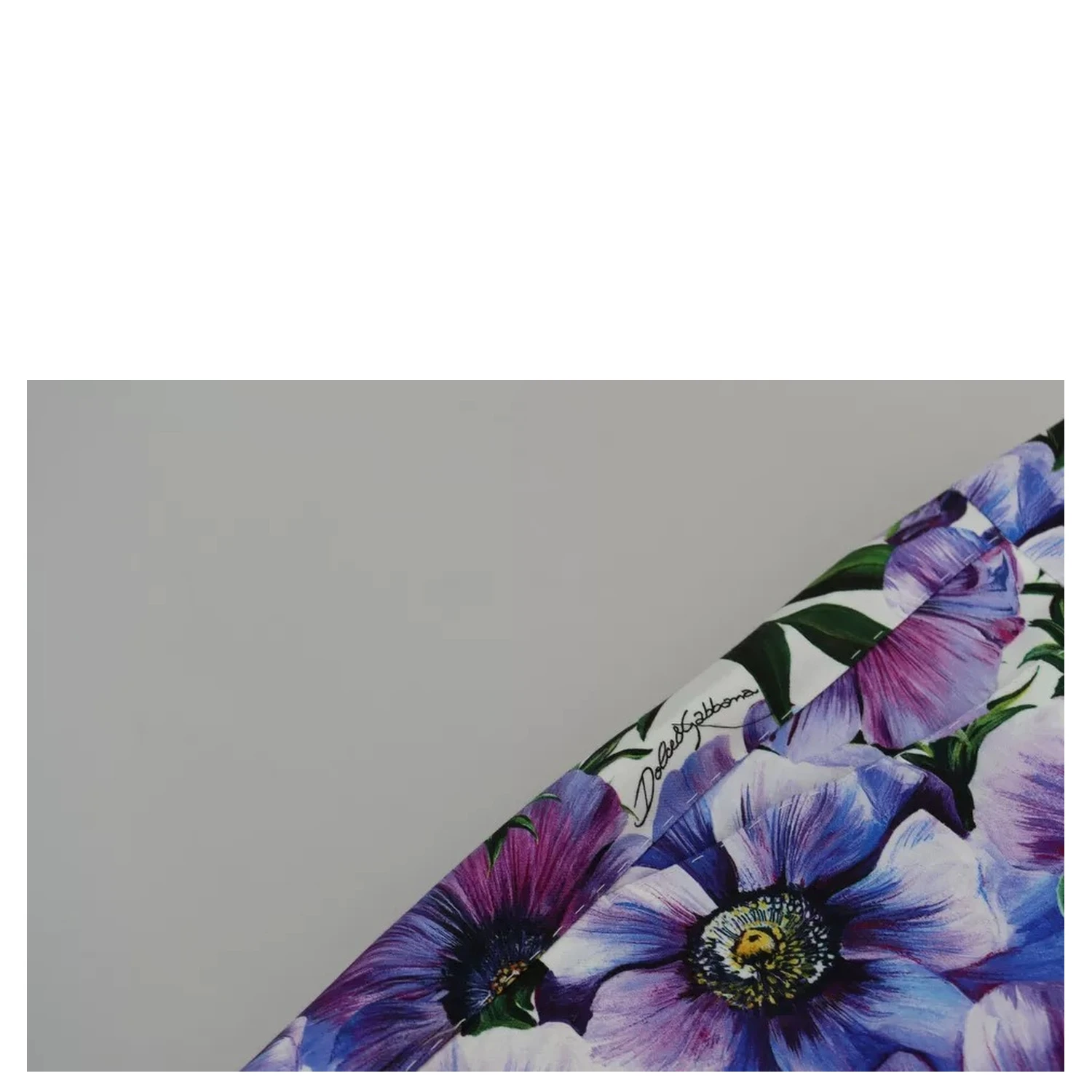 Purple Floral Print Tapered Cotton Pants