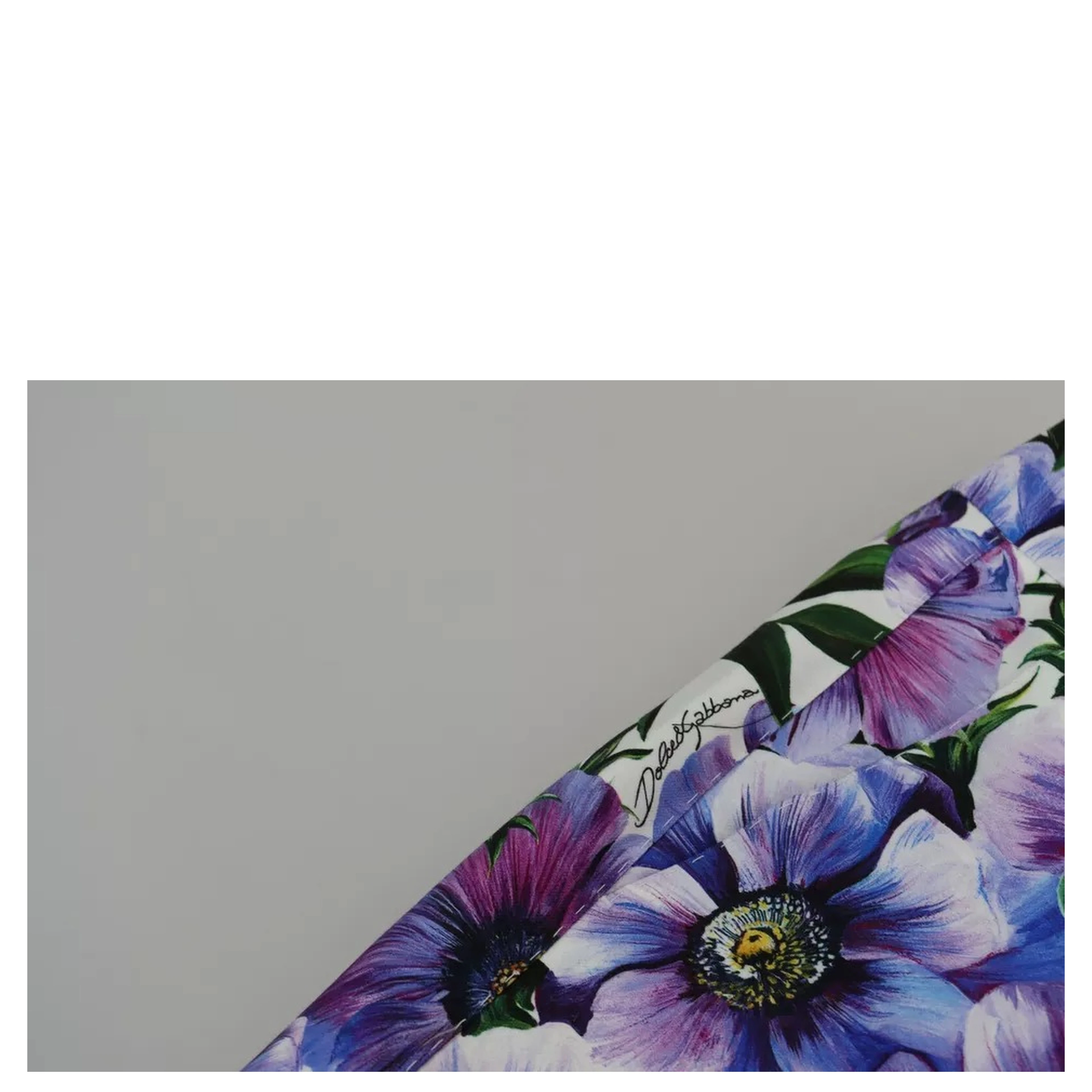 Purple Floral Print Tapered Cotton Pants