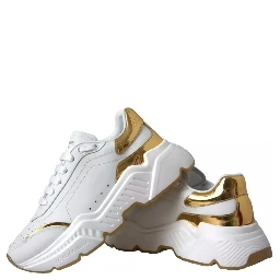 White Gold DAYMASTER Leather Sneakers Men Shoes