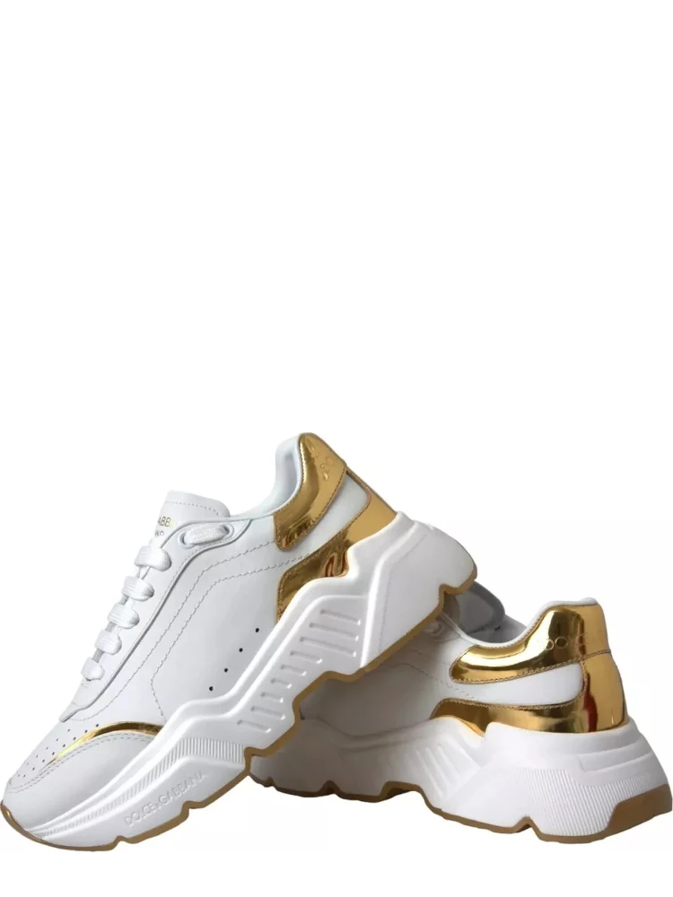 White Gold DAYMASTER Leather Sneakers Men Shoes