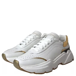White Gold DAYMASTER Leather Sneakers Men Shoes