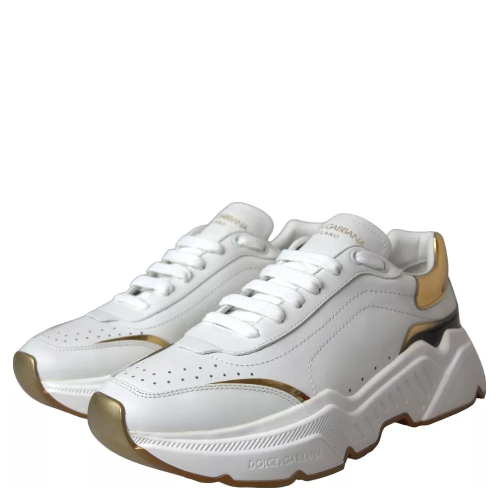 White Gold DAYMASTER Leather Sneakers Men Shoes