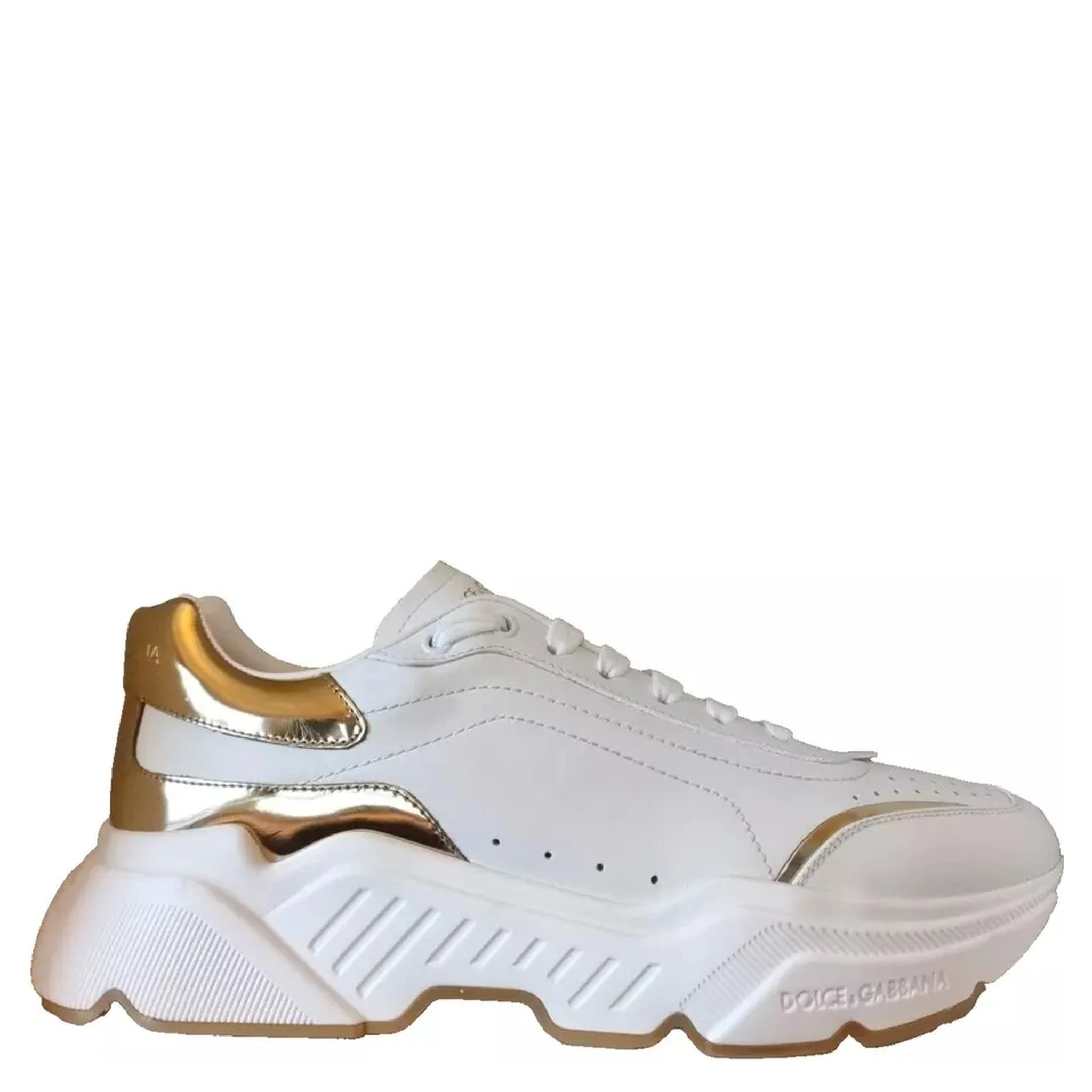 White Gold DAYMASTER Leather Sneakers Men Shoes