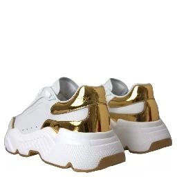 White Gold DAYMASTER Leather Sneakers Men Shoes