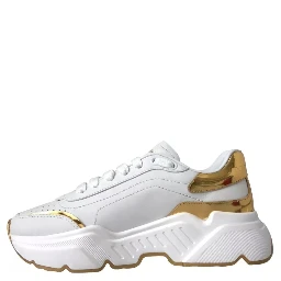 White Gold DAYMASTER Leather Sneakers Men Shoes