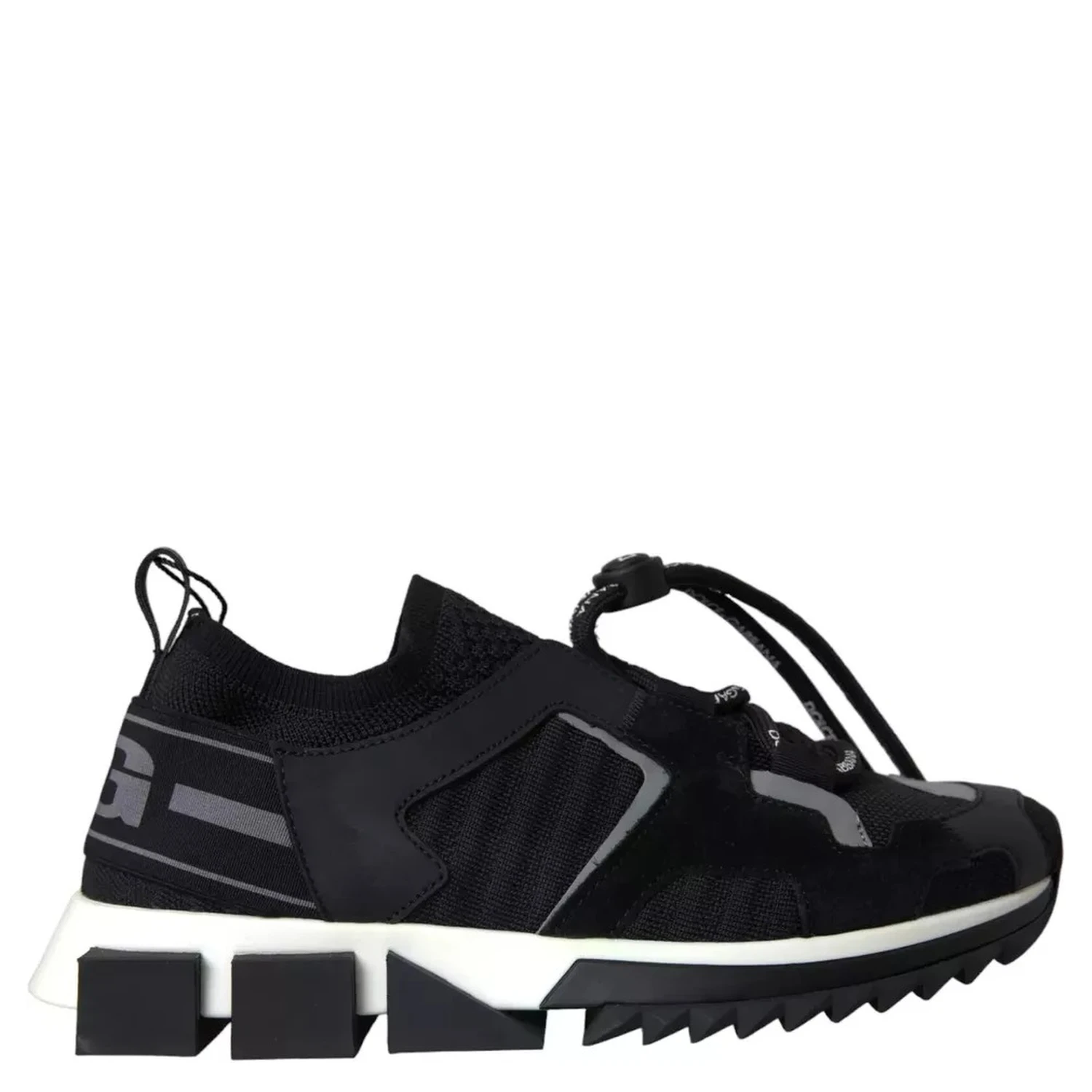 Black White Logo Sorrento Mens Sneakers Shoes