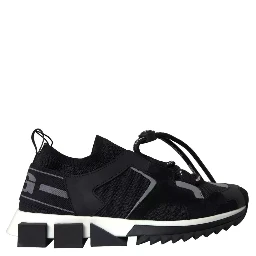 Black White Logo Sorrento Mens Sneakers Shoes