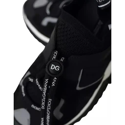 Black White Logo Sorrento Mens Sneakers Shoes
