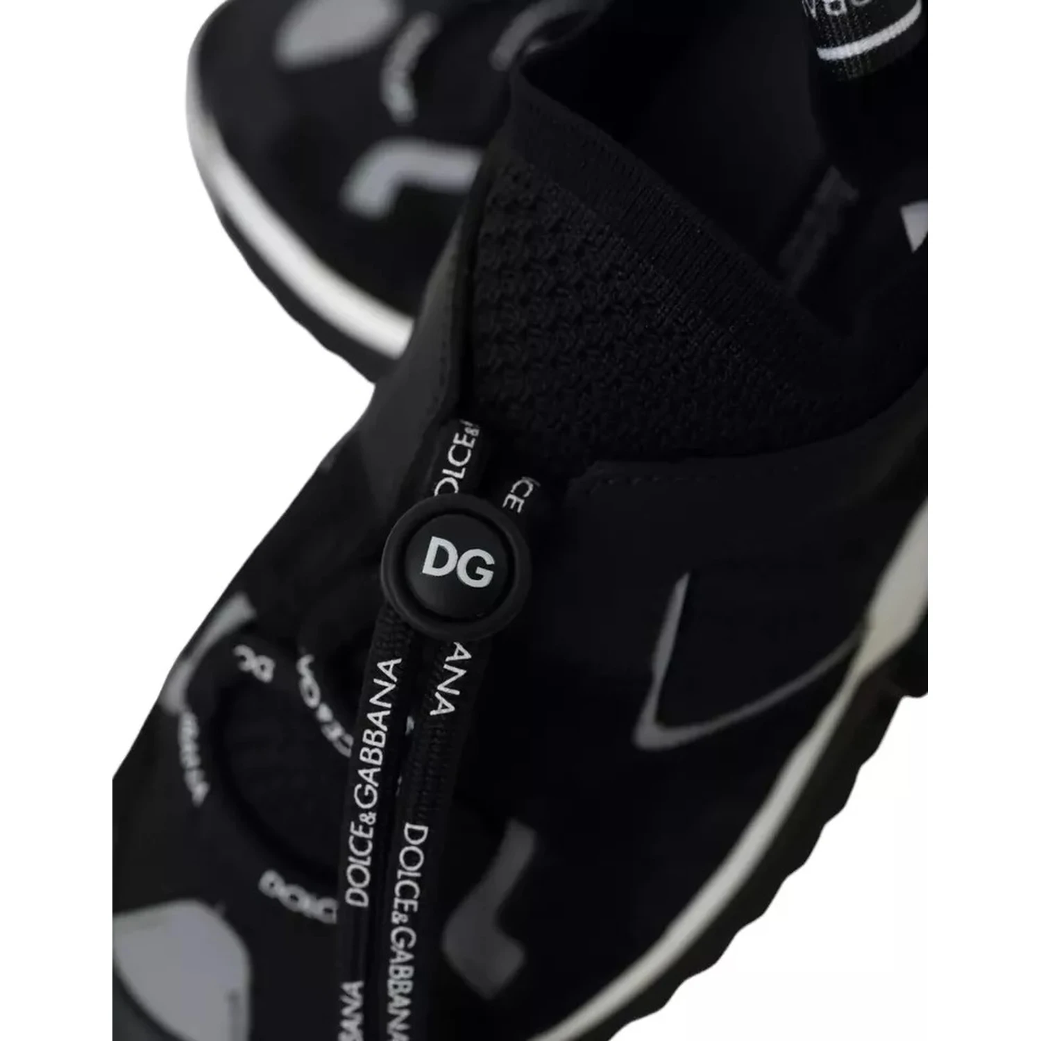 Black White Logo Sorrento Mens Sneakers Shoes