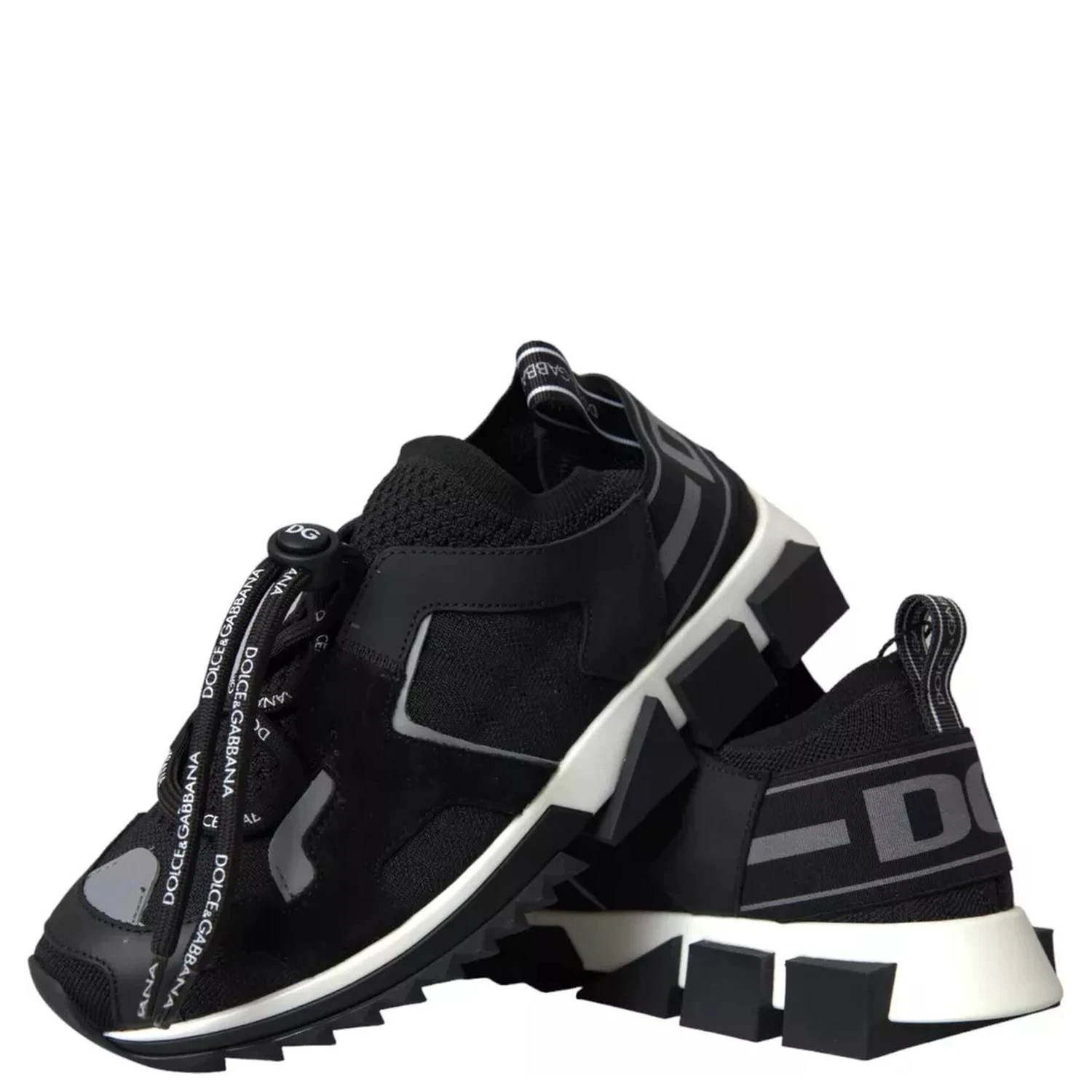 Black White Logo Sorrento Mens Sneakers Shoes