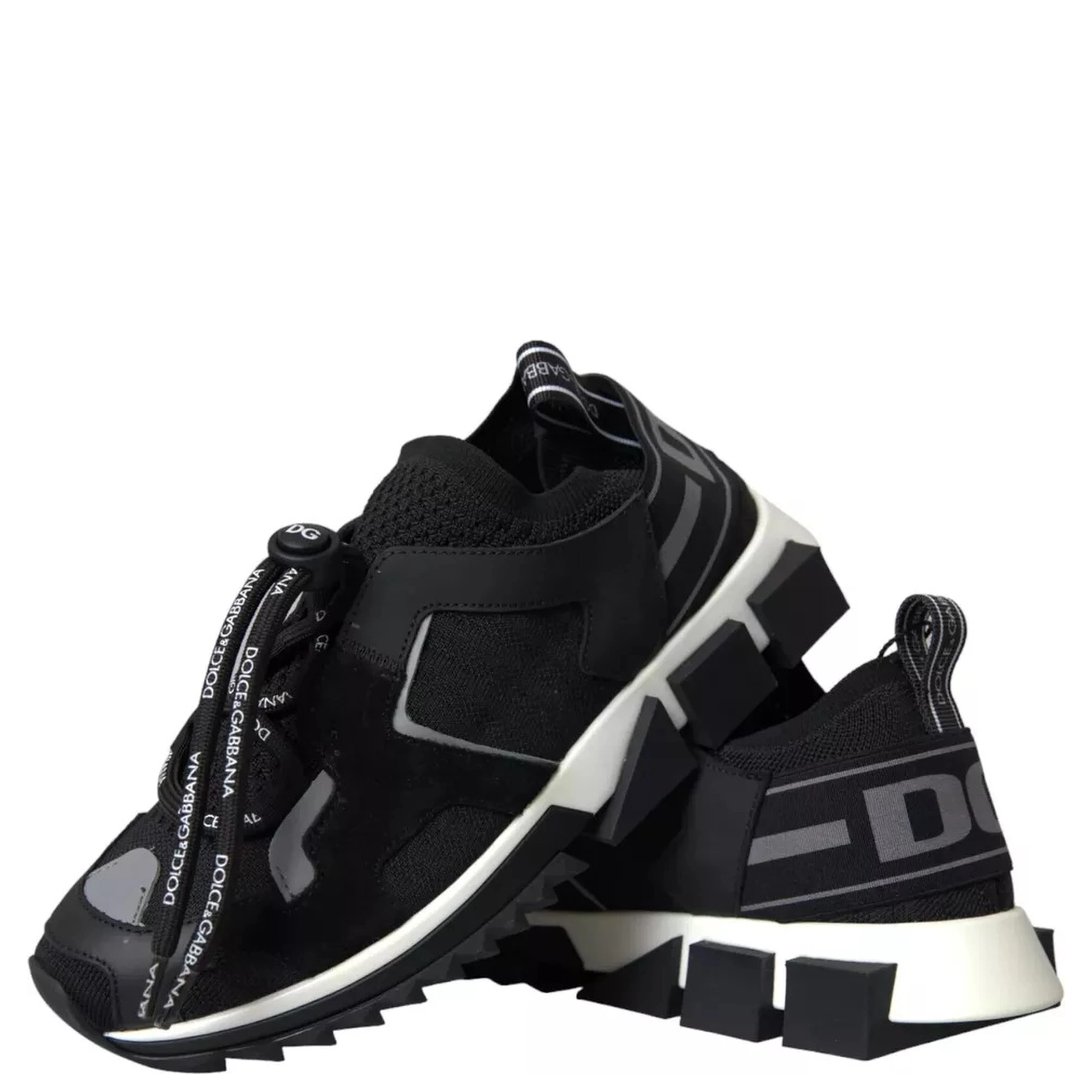 Black White Logo Sorrento Mens Sneakers Shoes