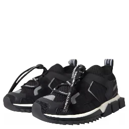 Black White Logo Sorrento Mens Sneakers Shoes