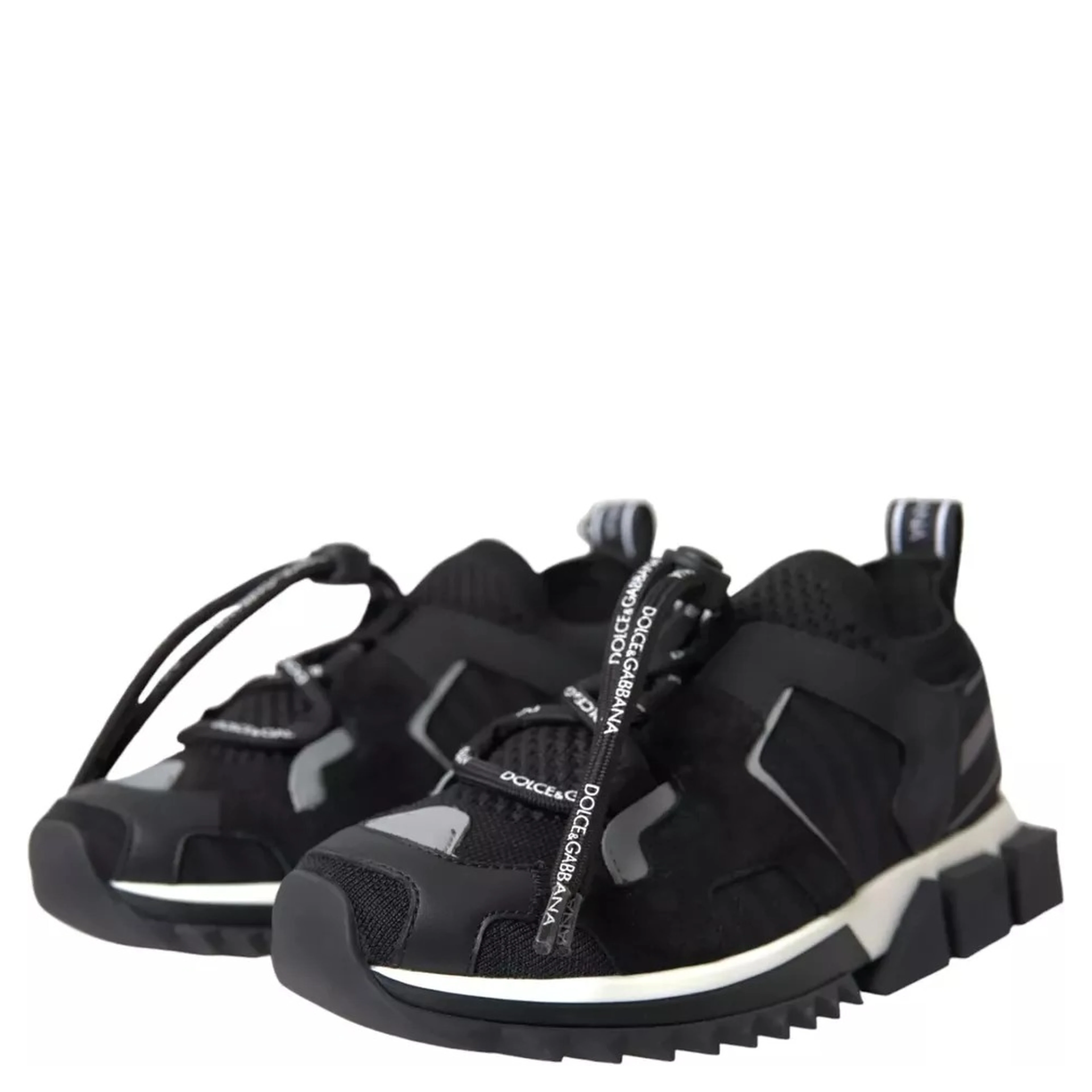 Black White Logo Sorrento Mens Sneakers Shoes