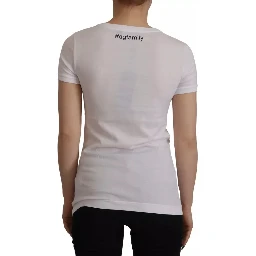 White #DGFamily Patch Top Cotton T-shirt