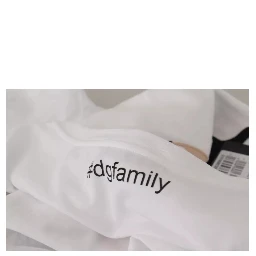 White #DGFamily Patch Top Cotton T-shirt