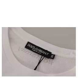 White #DGFamily Patch Top Cotton T-shirt