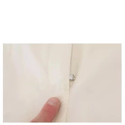 White High Waist Tapered Wool Pants