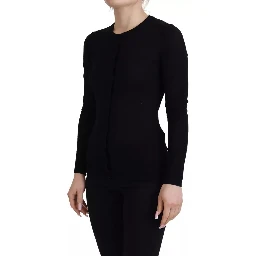 Black Crewneck Long Sleeves Pullover Sweater