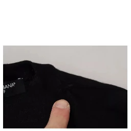 Black Crewneck Long Sleeves Pullover Sweater