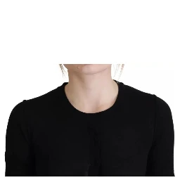 Black Crewneck Long Sleeves Pullover Sweater