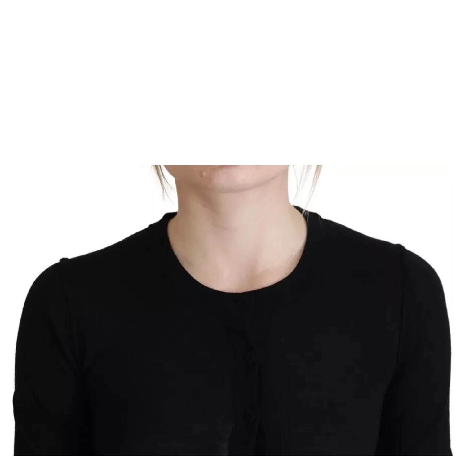 Black Crewneck Long Sleeves Pullover Sweater