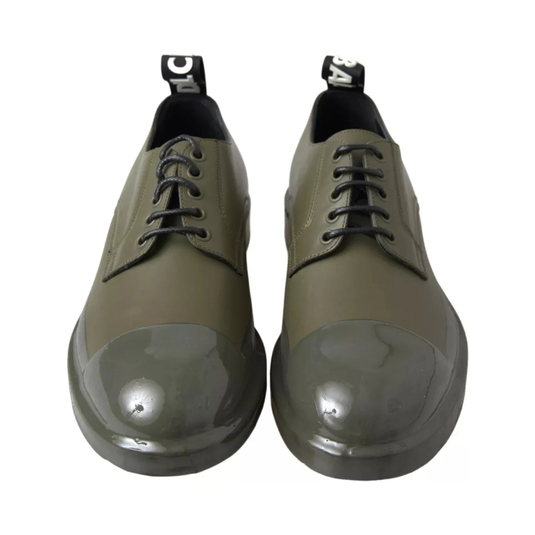 Green Leather Rubber Sole Dress Shoes