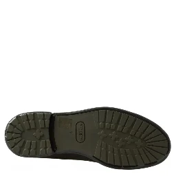 Green Leather Rubber Sole Dress Shoes