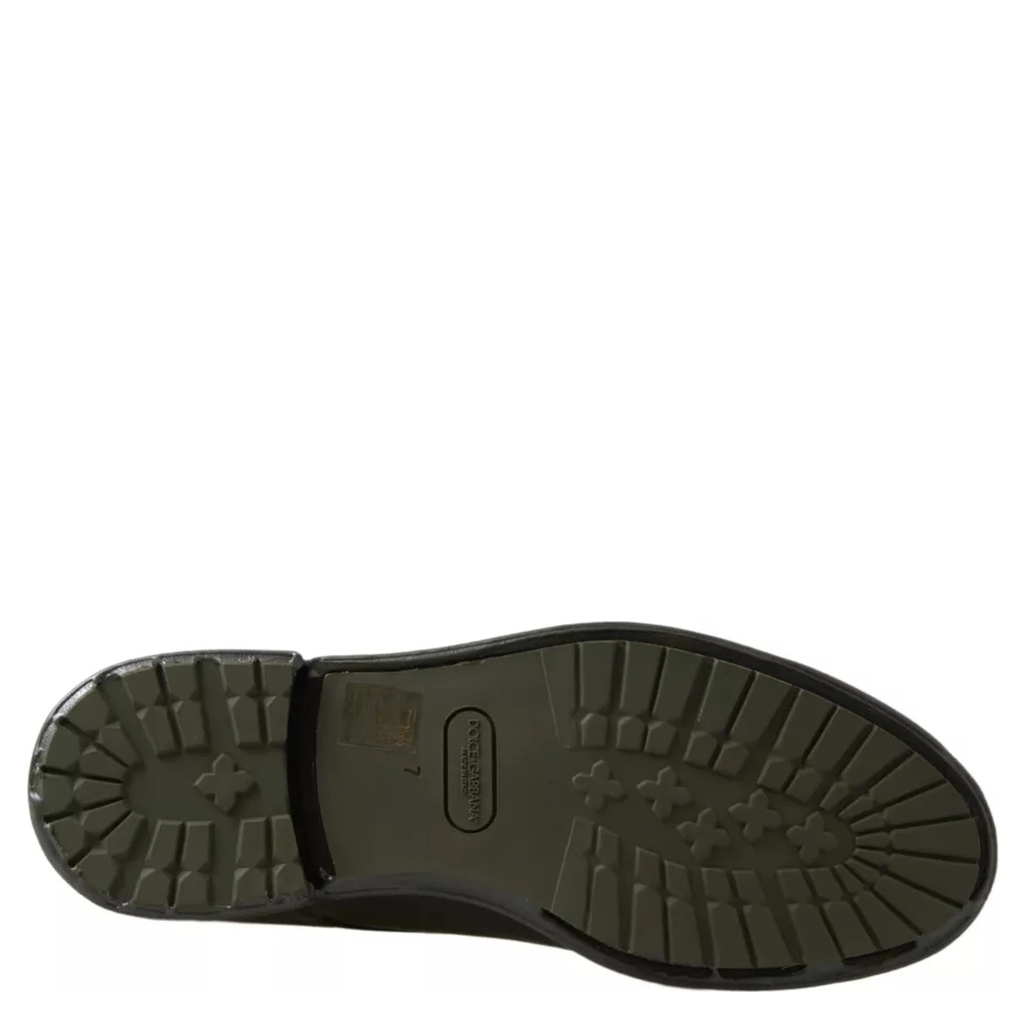 Green Leather Rubber Sole Dress Shoes