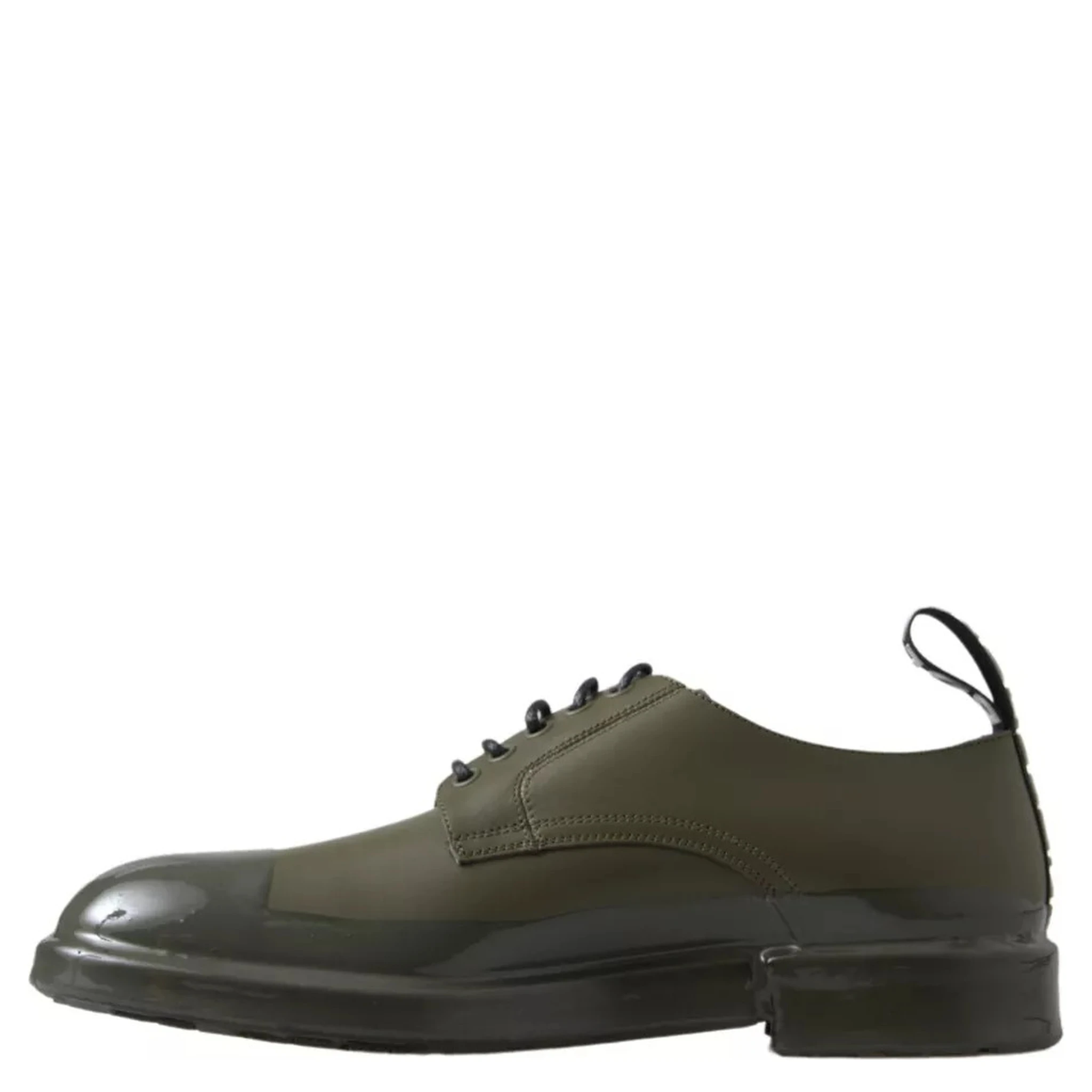 Green Leather Rubber Sole Dress Shoes