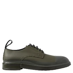 Green Leather Rubber Sole Dress Shoes