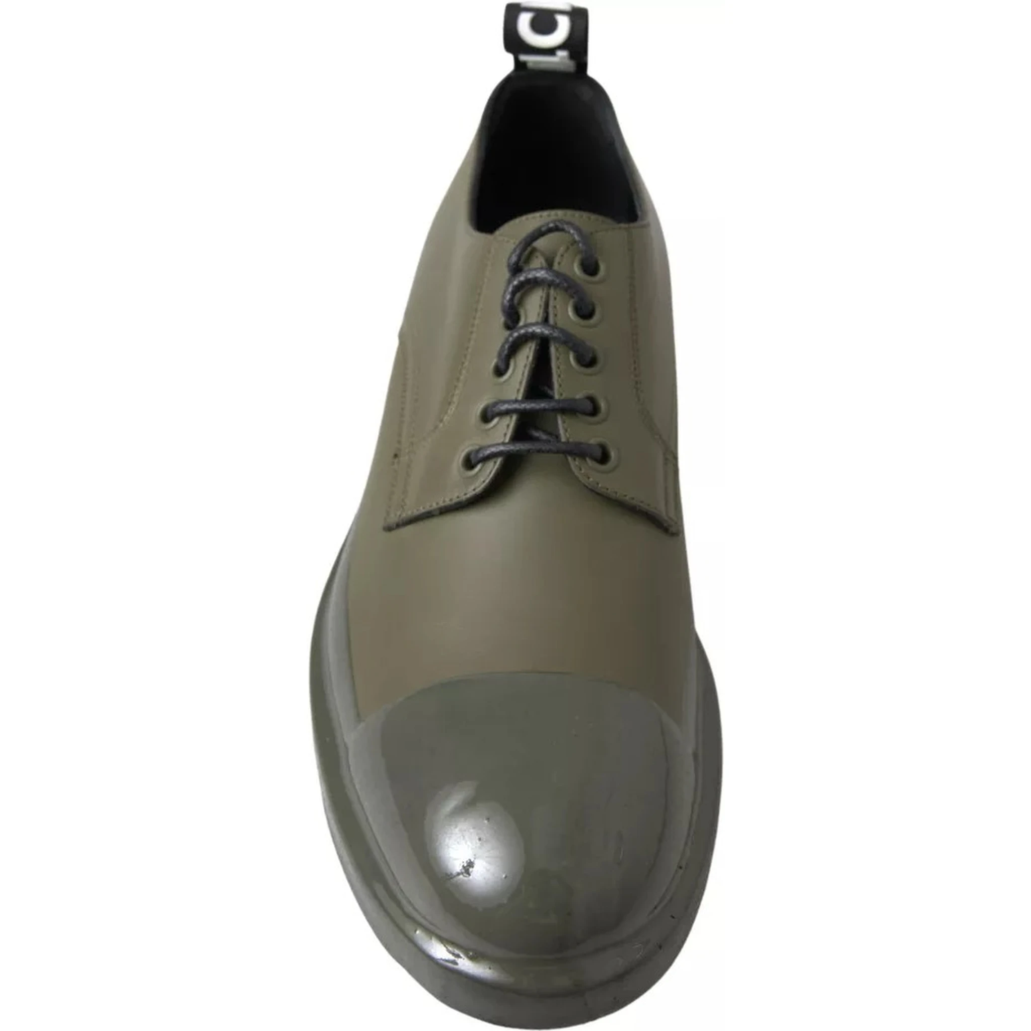 Green Leather Rubber Sole Dress Shoes