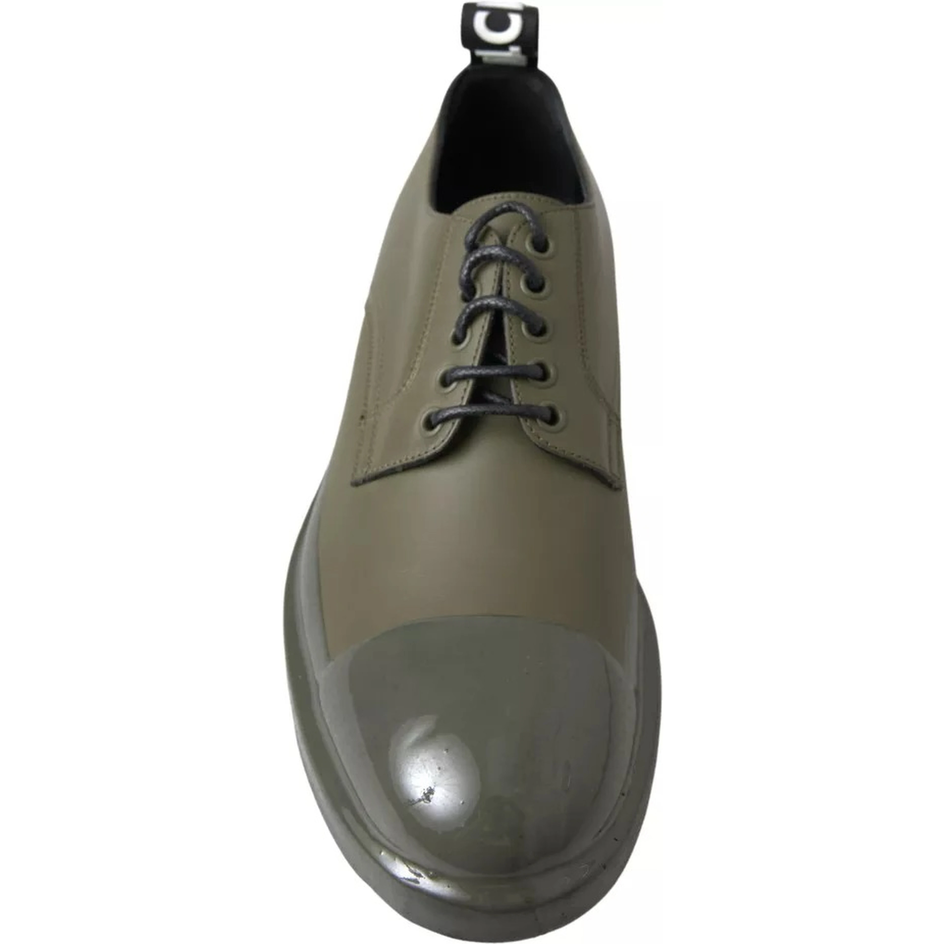 Green Leather Rubber Sole Dress Shoes