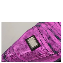 Purple Leopard Cotton Slim Fit Denim Jeans