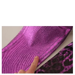 Purple Leopard Cotton Slim Fit Denim Jeans