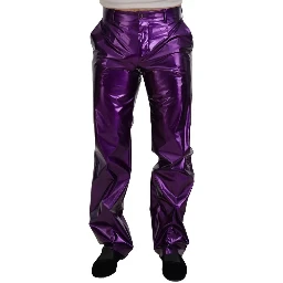 Purple Shining Men Casual Pants