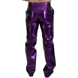 Purple Shining Men Casual Pants