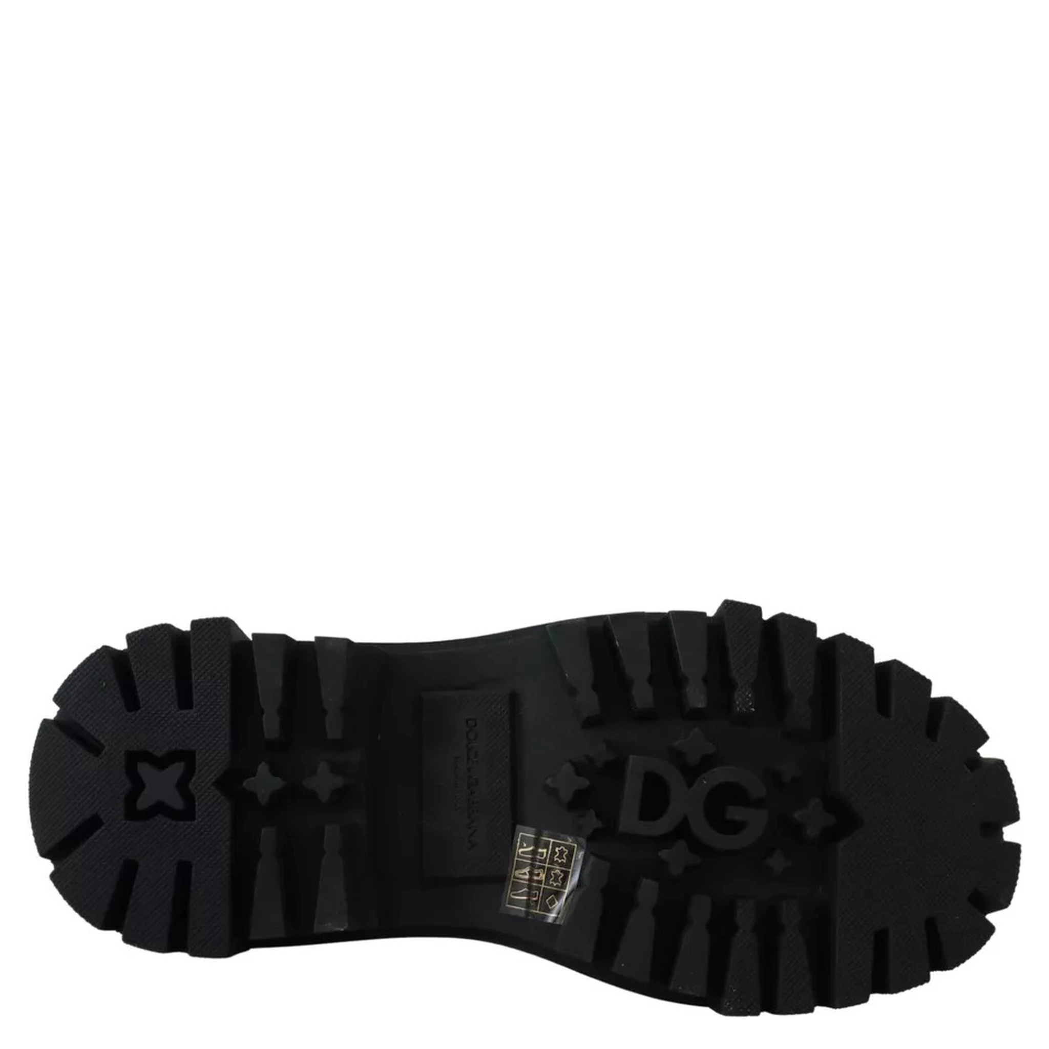 Black Leather Trekking Derby Embellished Shoes