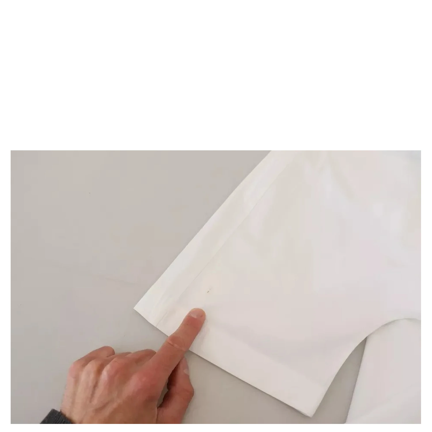 White Cotton Button Front Short Sleeve Shirt