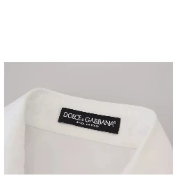 White Cotton Button Front Short Sleeve Shirt