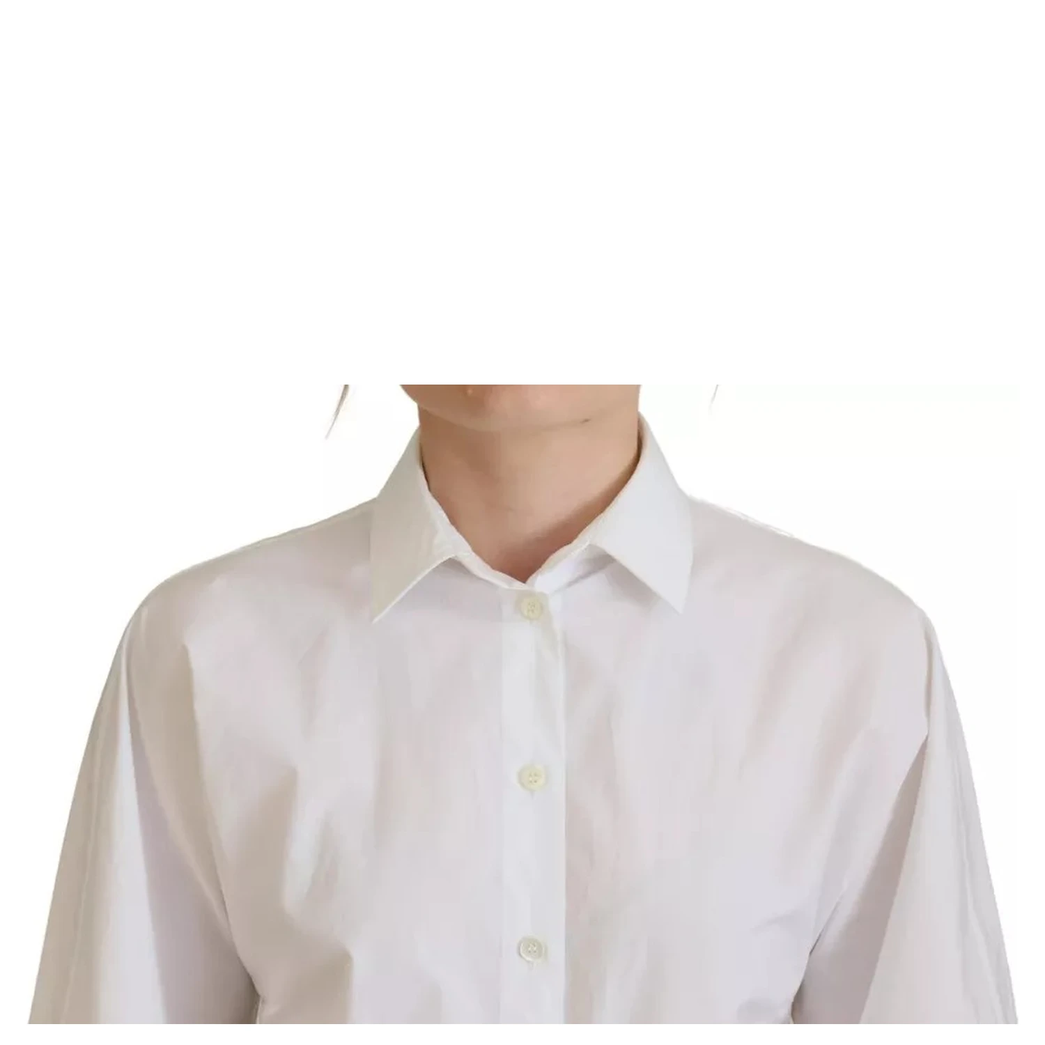 White Cotton Button Front Short Sleeve Shirt