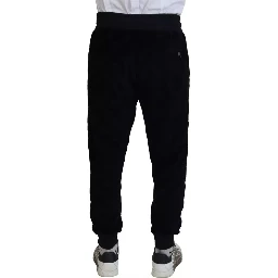 Black Cotton Skinny Jogger Sweatpants Pants