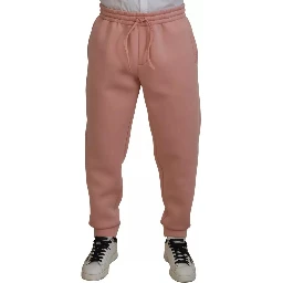 Pink Polyester Sweatpants Jogger Pants