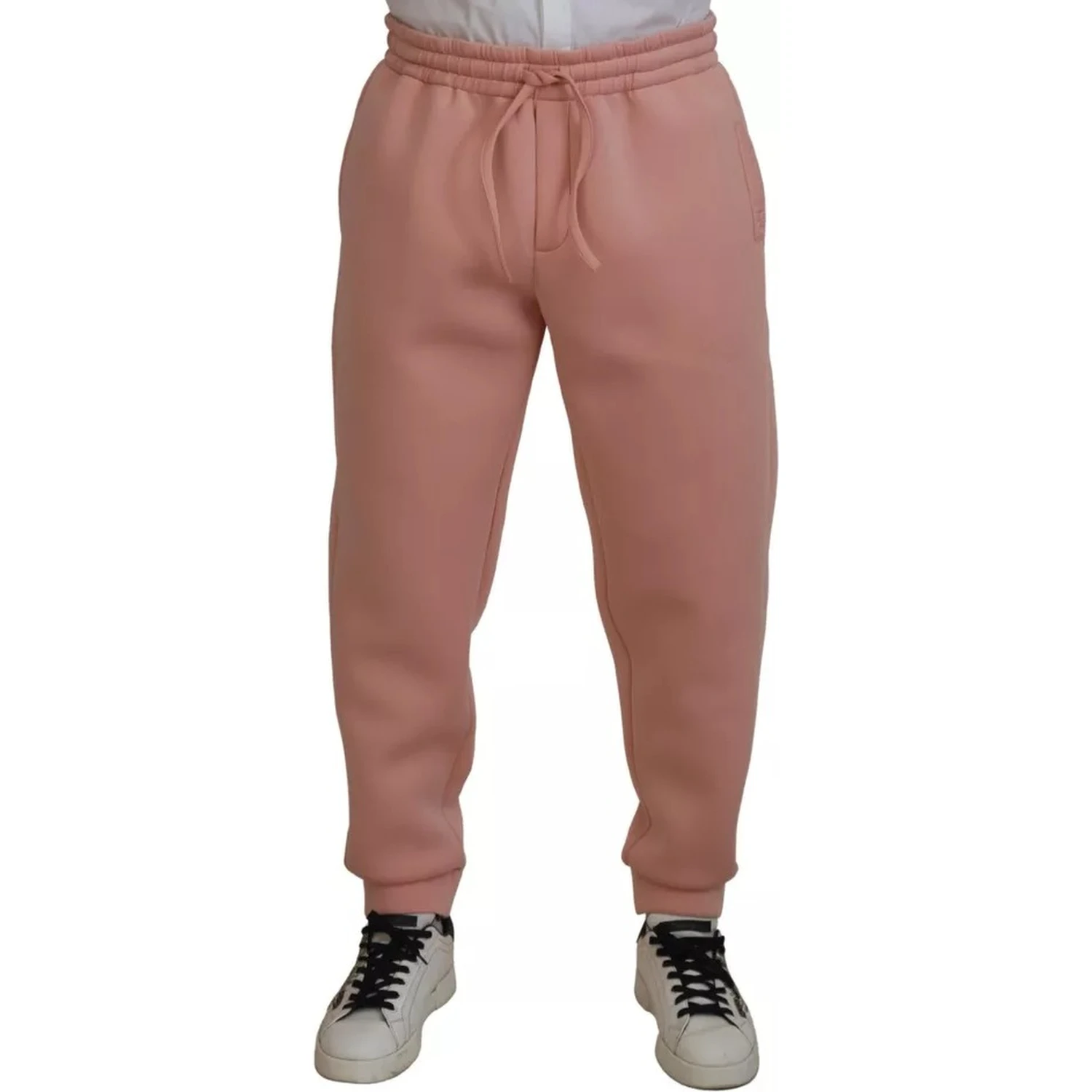 Pink Polyester Sweatpants Jogger Pants