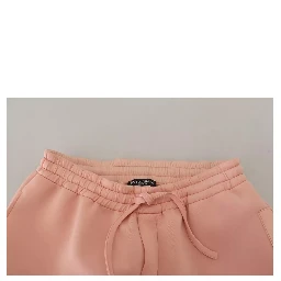 Pink Polyester Sweatpants Jogger Pants